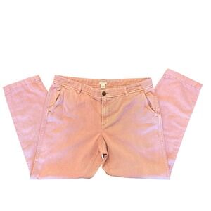 J.Crew Womens Pink Sunwashed Slim Chino Pants Straight Leg Size 10 RN77388